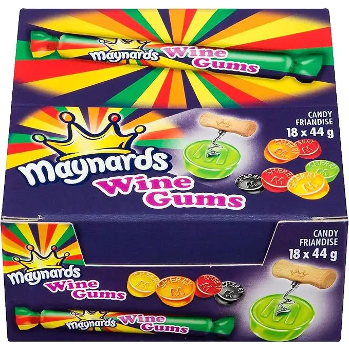 Maynards Wine Gums roll 44g case 18 count