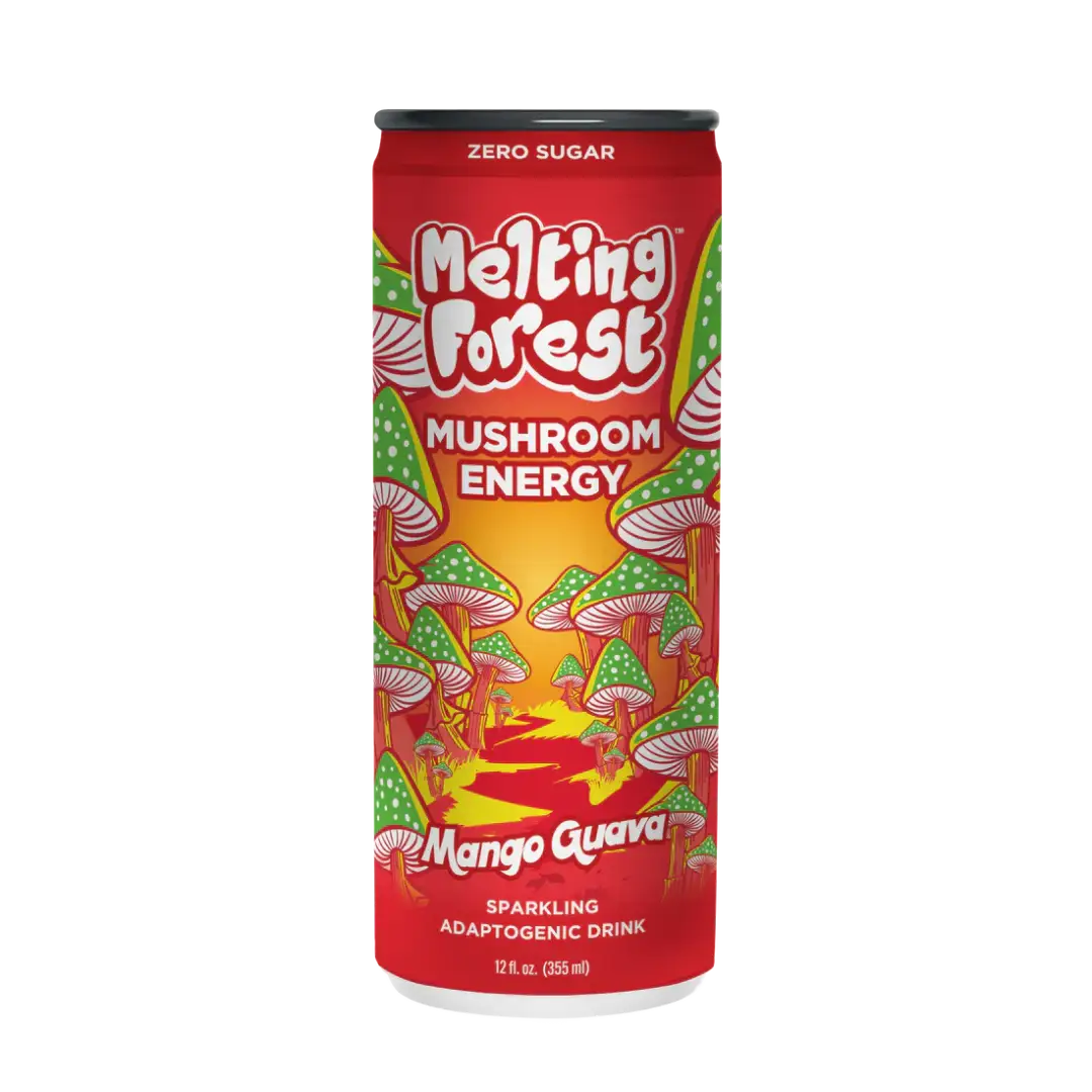 Melting Forest Mushroom Energy Drinks Mango Guava 12 FL OZ