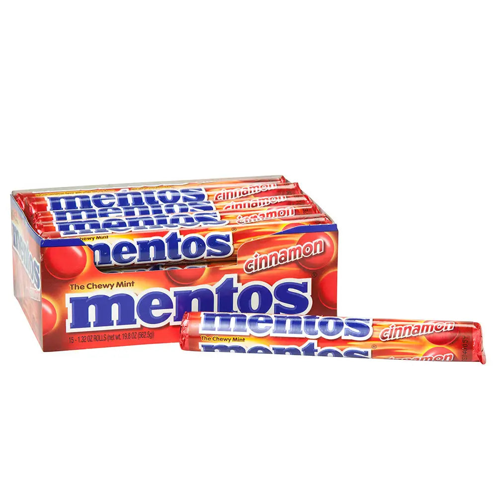MENTOS CINNAMON Brazil 1.32 OZ ROLL- 15 Count - candy