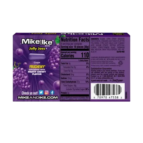 Mike and Ike Jolly Joes 4.25 oz. Theater Box -case 12crt