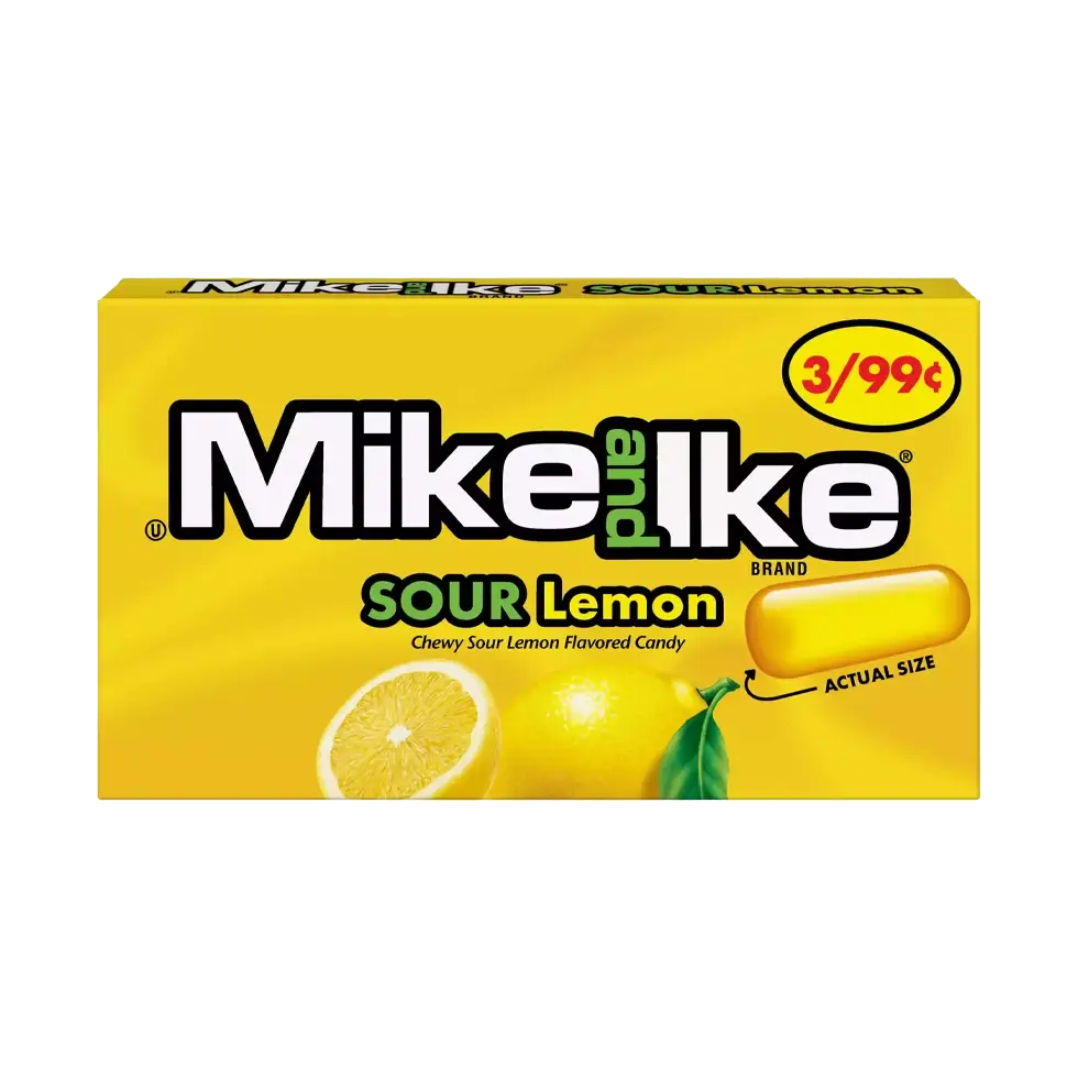 Mike and Ike Minis Sour Lemon 0.78 oz Case 24 - candy