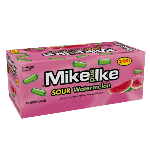 Mike and Ike Minis Sour Watermelon Chewy Candies 0.78 oz