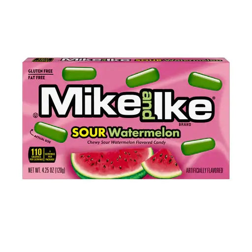 Mike & Ike Sour Watermelon -4.25oz Case 12 count - candy Main image