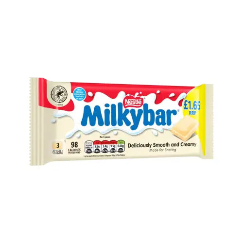 Milkybar UK White Chocolate Block 90g, case 14ct - Chocolate