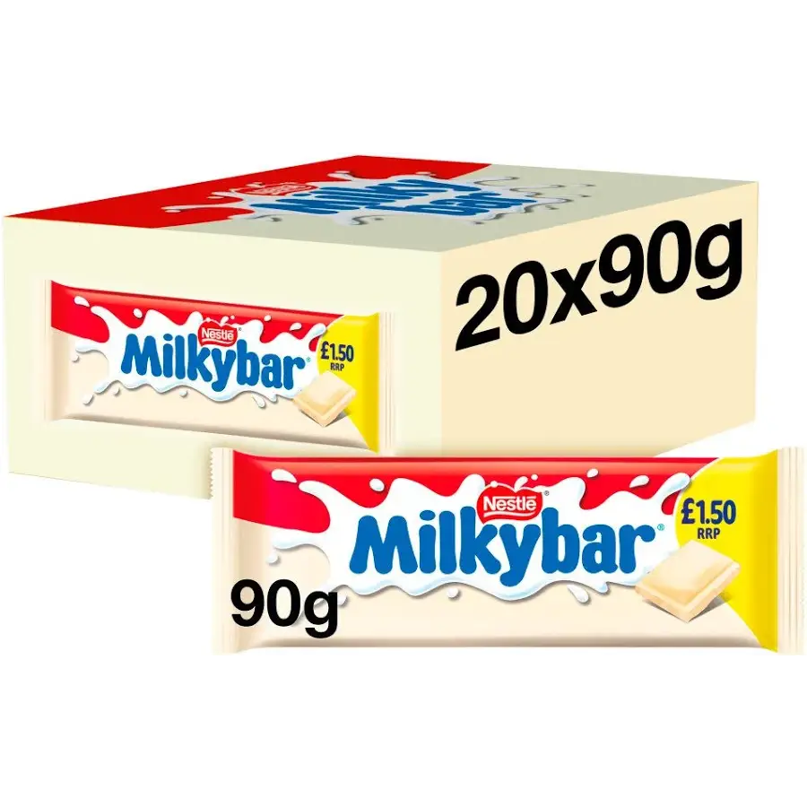 Milkybar White Chocolate Block 90g UK Nestlé Sharing Block