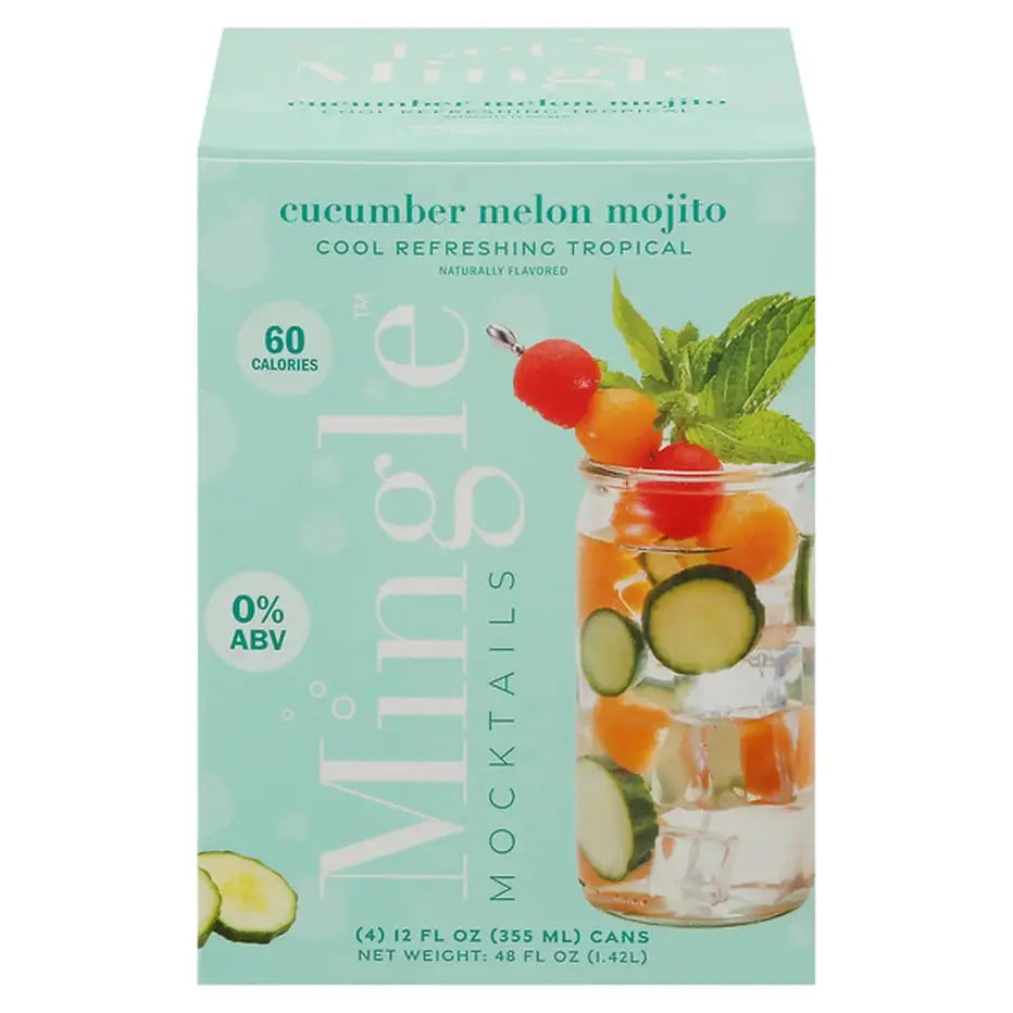 Mingle Mocktails Non-Alcoholic Cucumber Melon Mojito 355ml/