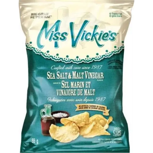 Miss Vickies Sea Salt & Malt Vinegar Kettle Cooked Potato Main image