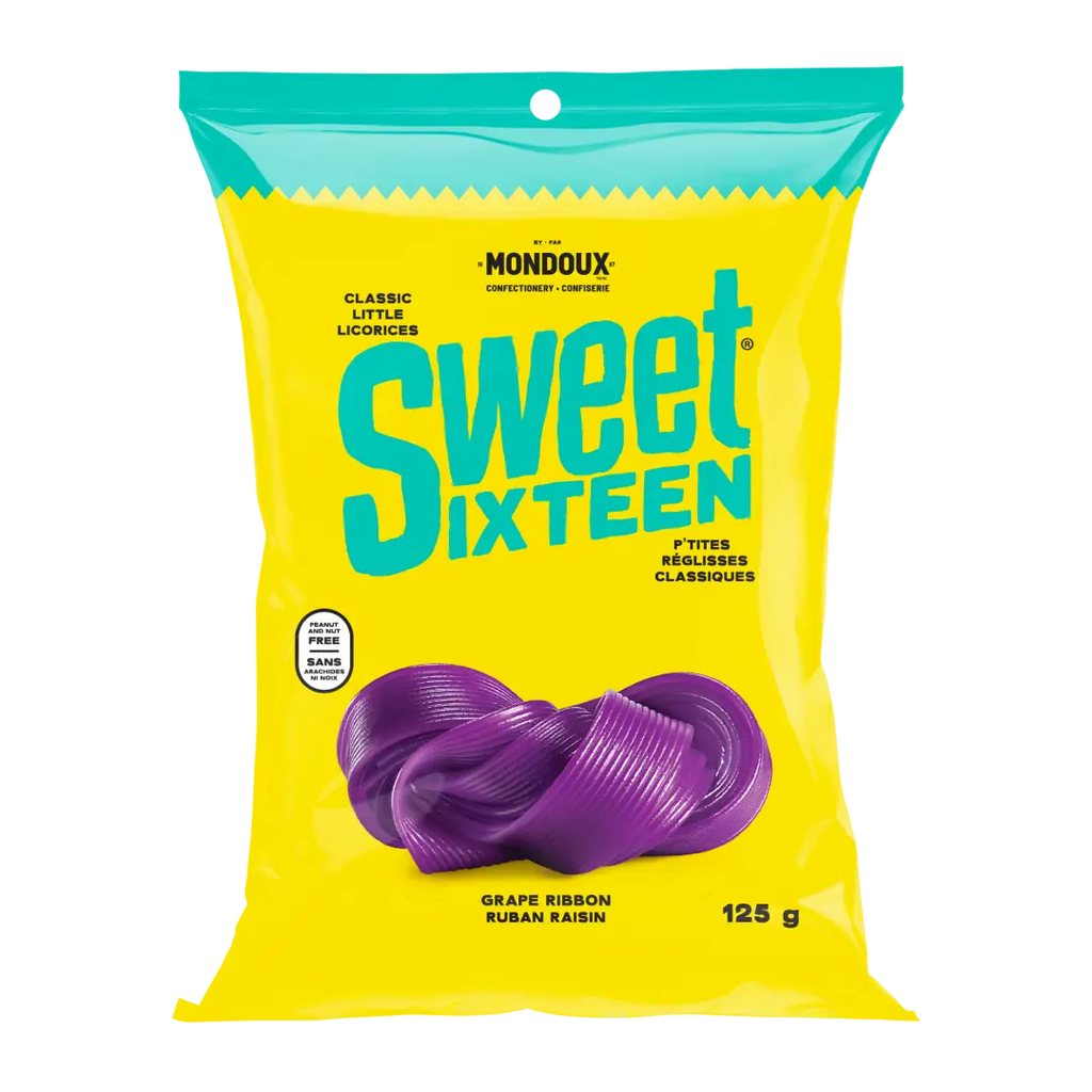 Sweet Sixteen Grape Ribbon Licorice 125g Case of 8 Bags