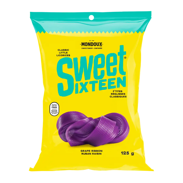Sweet Sixteen Grape Ribbon Licorice 125g Case of 8 Bags