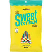 Mondoux Sweet Sixteen Rainbow Filled Licorice Candy 100g