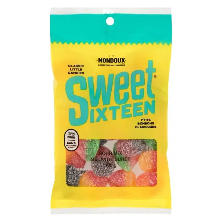 Mondoux Sweet Sixteen Sour Gummy Mix Candy Bags 135g Case