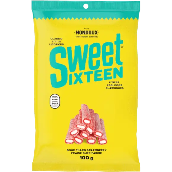 Mondoux Sweet Sixteen Sour Strawberry Filled Licorice Candy Main image