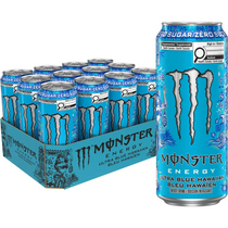 Monster Energy Ultra Blue Hawaiian Ml 16 Oz Case 12 Pack