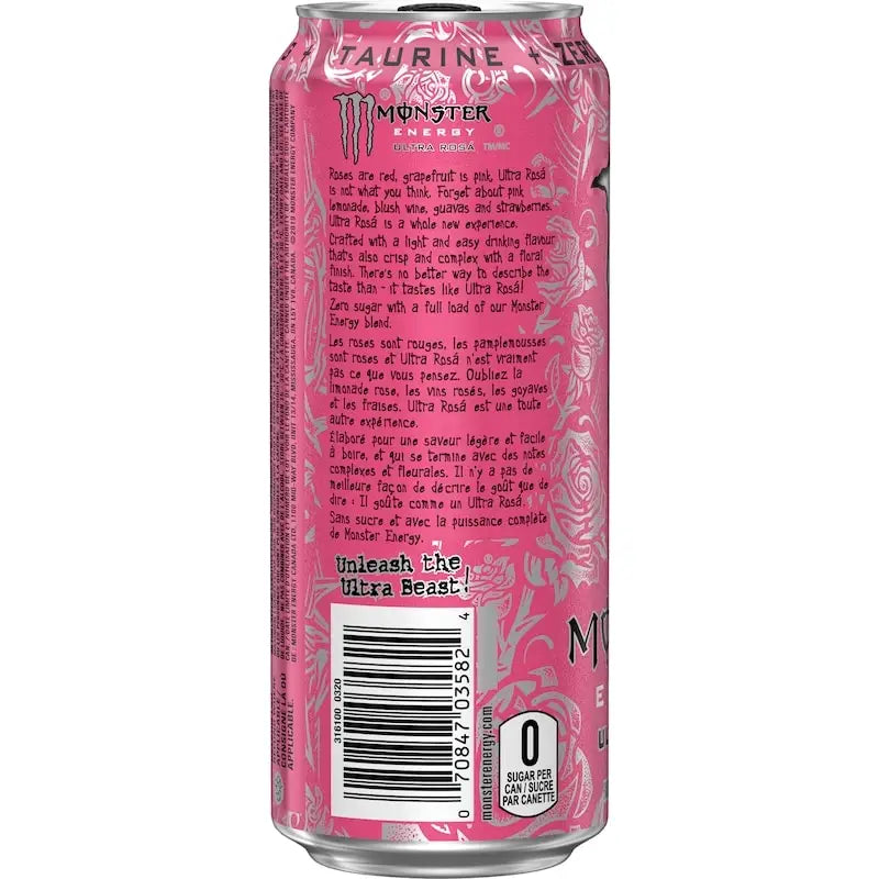 Monster Energy Ultra Rosa - 12x473.0 ml - Sports & Energy