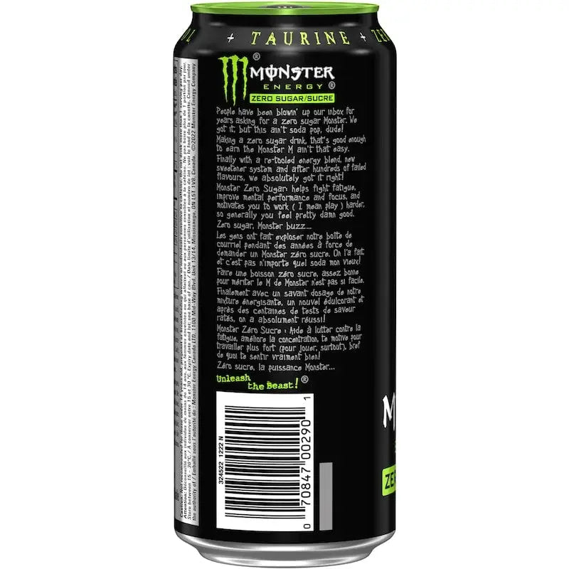Monster Energy Zero Sugar - 12x473.0 ml - Sports & Energy