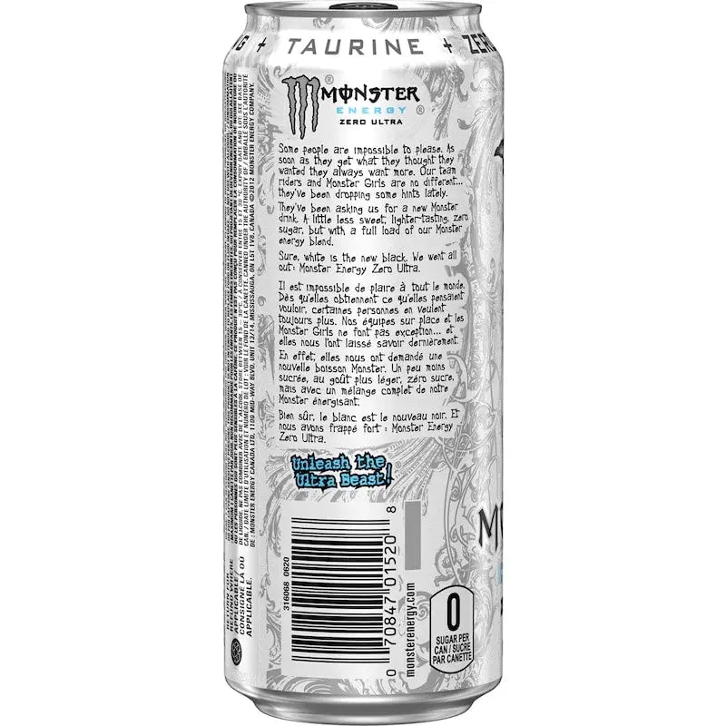 Monster Energy Zero Ultra - 12x473.0 ml - Sports & Energy