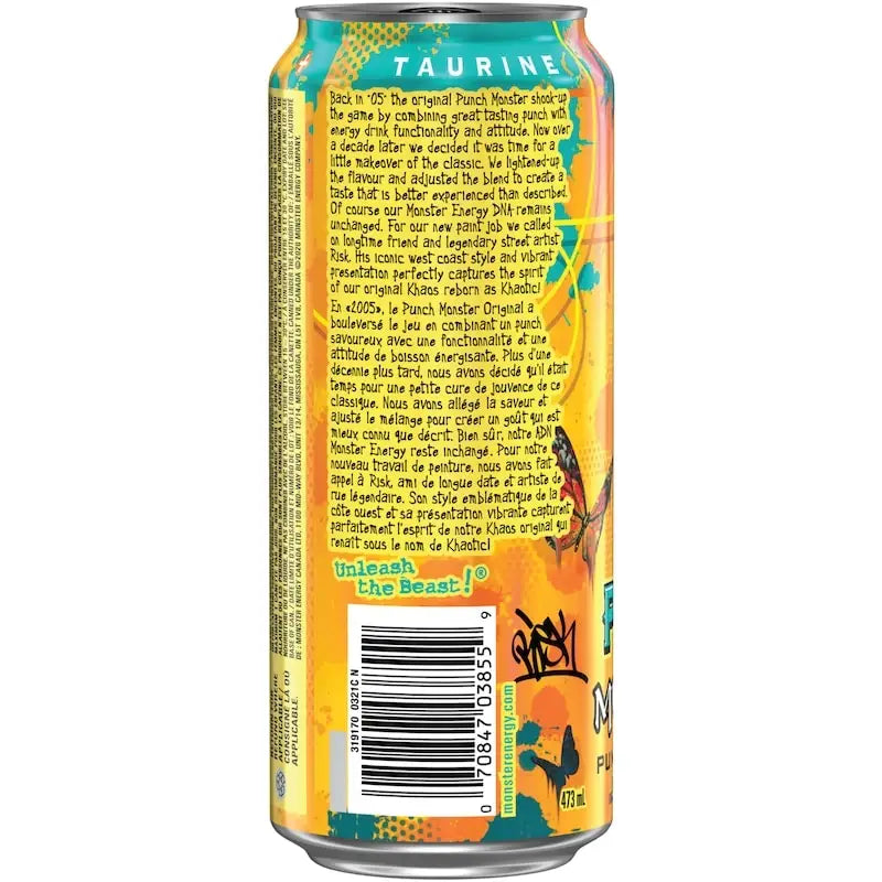 Monster Punch Khaotic - 12x473.0 ml - Sports & Energy