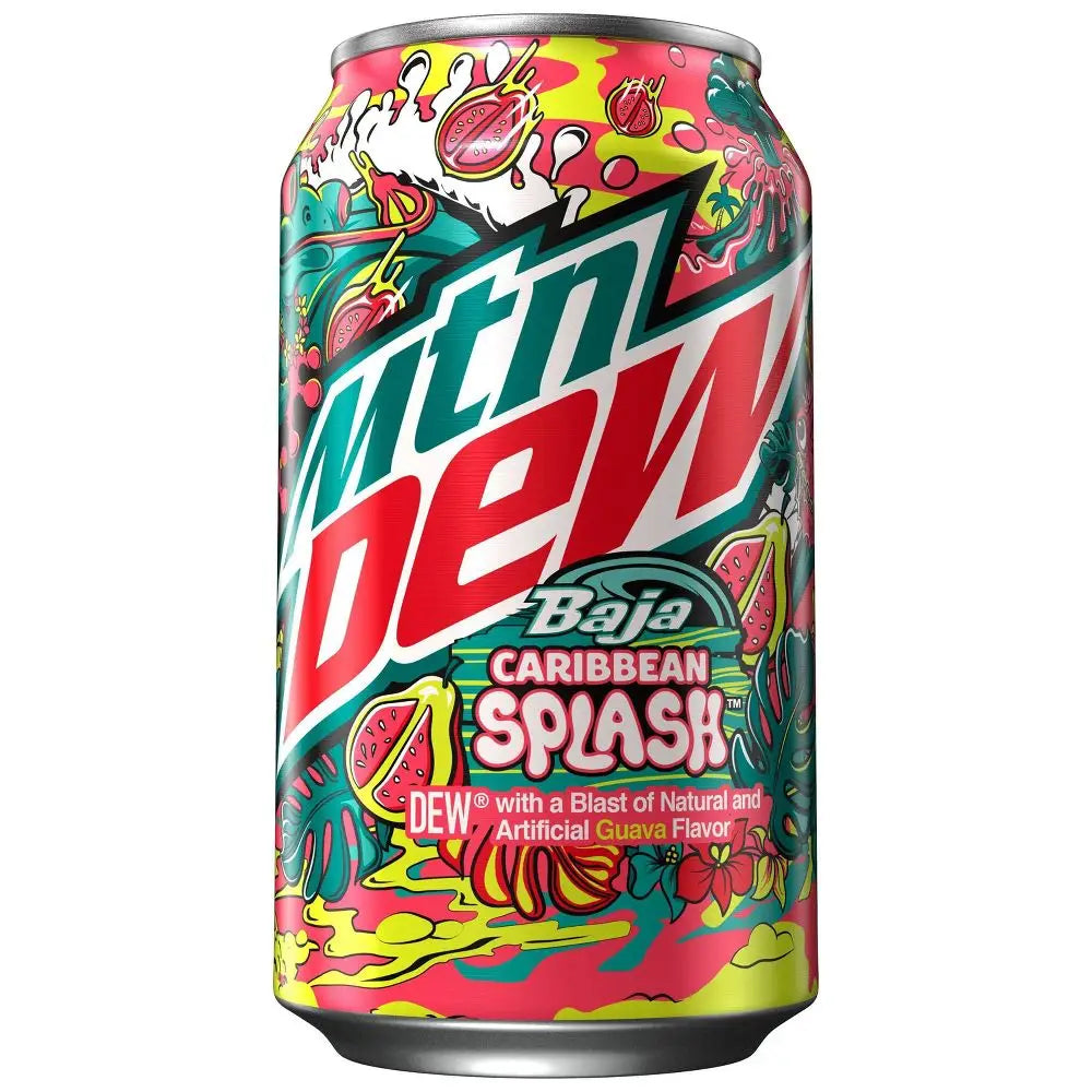 Mountain Dew Caribbean Splash Baja Blast 12 fl oz cans 12