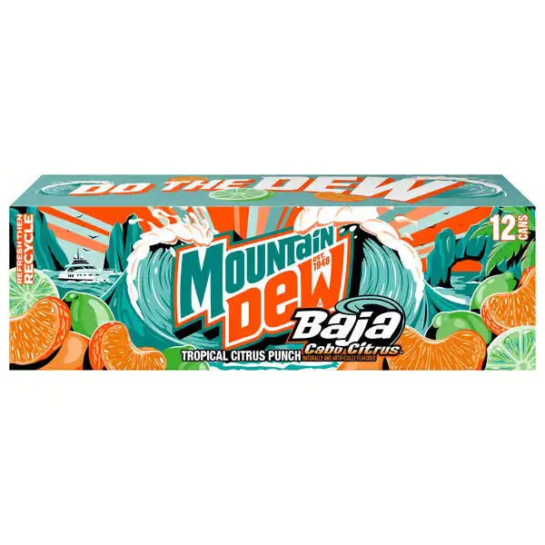 Mountain Dew Citrus Cabo 12 fl oz/355ml - Case of 12 - soda