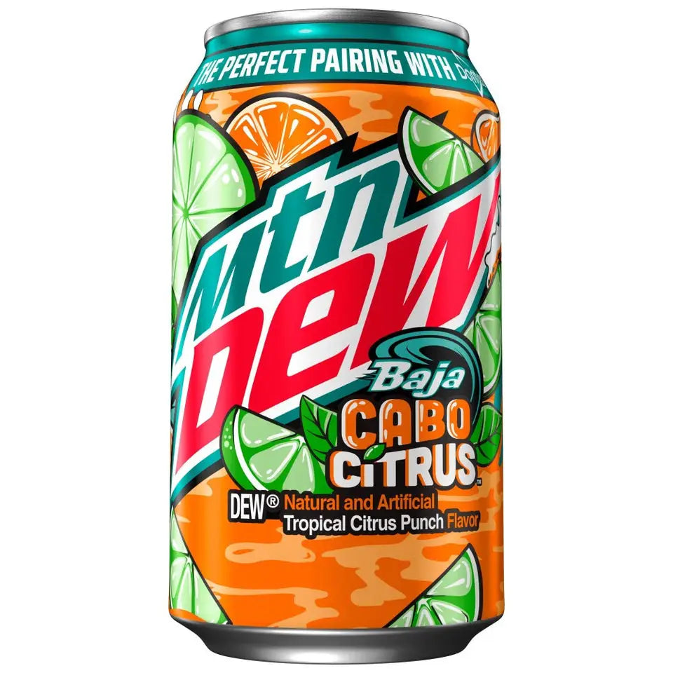 Mountain Dew Citrus Cabo 12 fl oz/355ml - Case of 12 - soda
