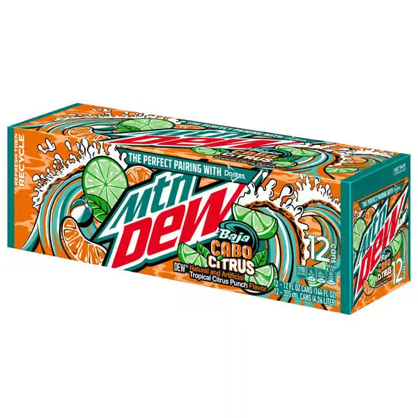 Mountain Dew Citrus Cabo 12 fl oz/355ml - Case of 12 - soda