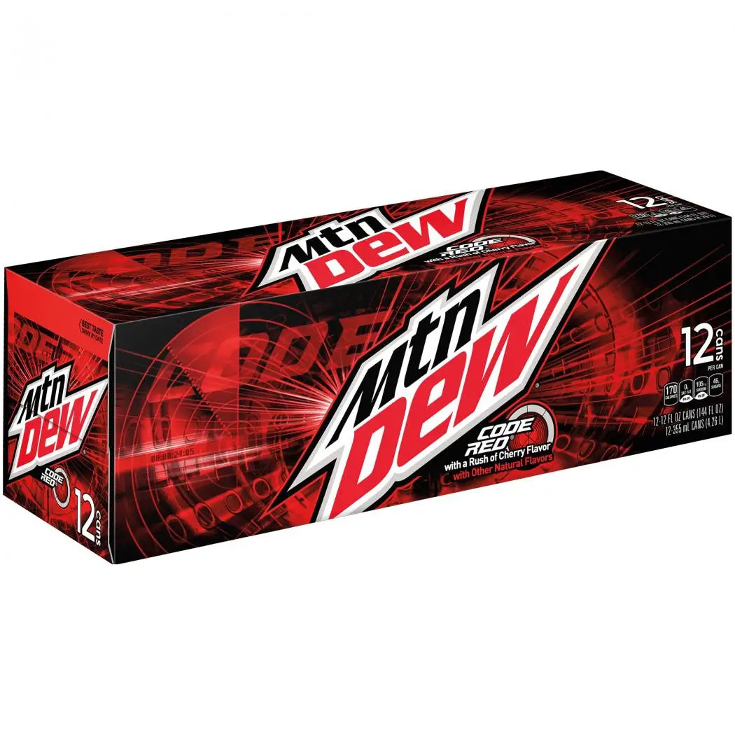 Mountain Dew Code Red 12 fl oz cans 12 pack - Soda