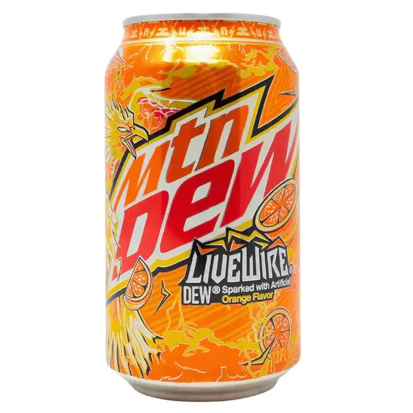 Mountain Dew Livewire Orange 12 fl oz cans 12 pack - Soda Main image