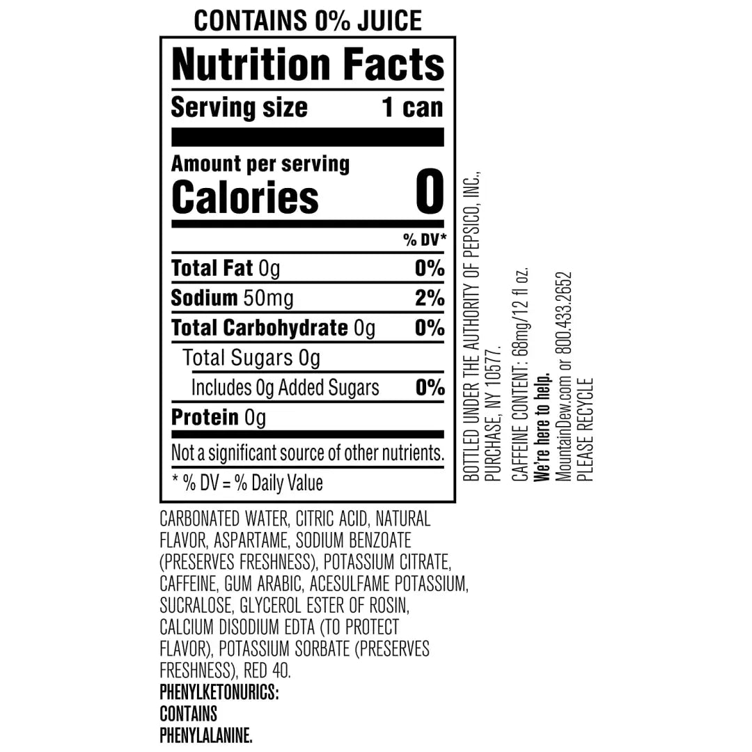 Mountain Dew Major Melon Zero 12 fl oz cans 12 pack - Soda