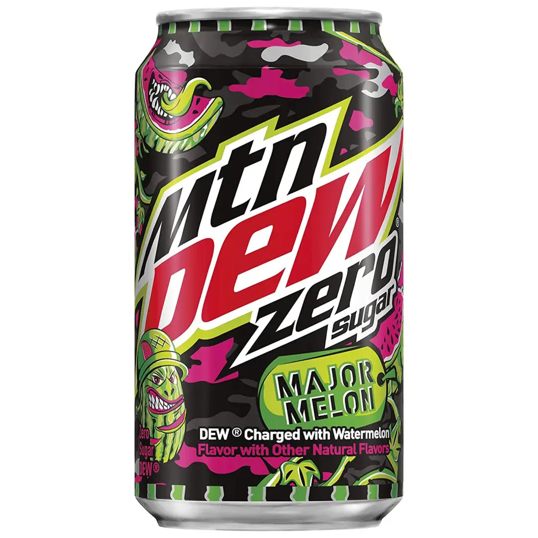 Mountain Dew Major Melon Zero 12 fl oz cans 12 pack - Soda