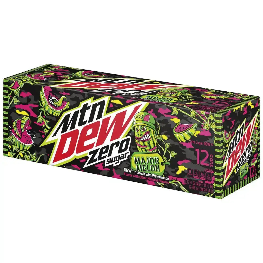 Mountain Dew Major Melon Zero 12 fl oz cans 12 pack - Soda