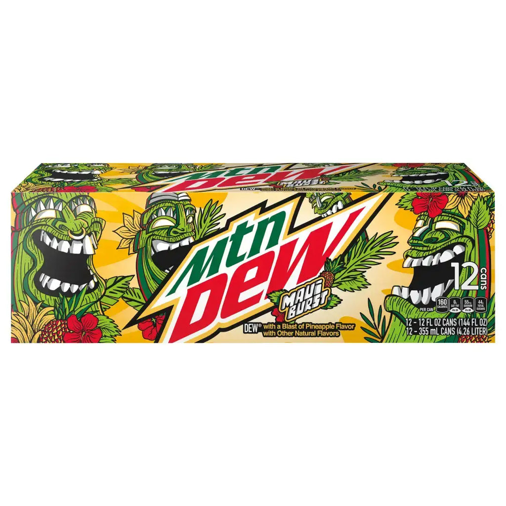 Mountain Dew Maui Burst soda - 355ml Can case12ct - soda