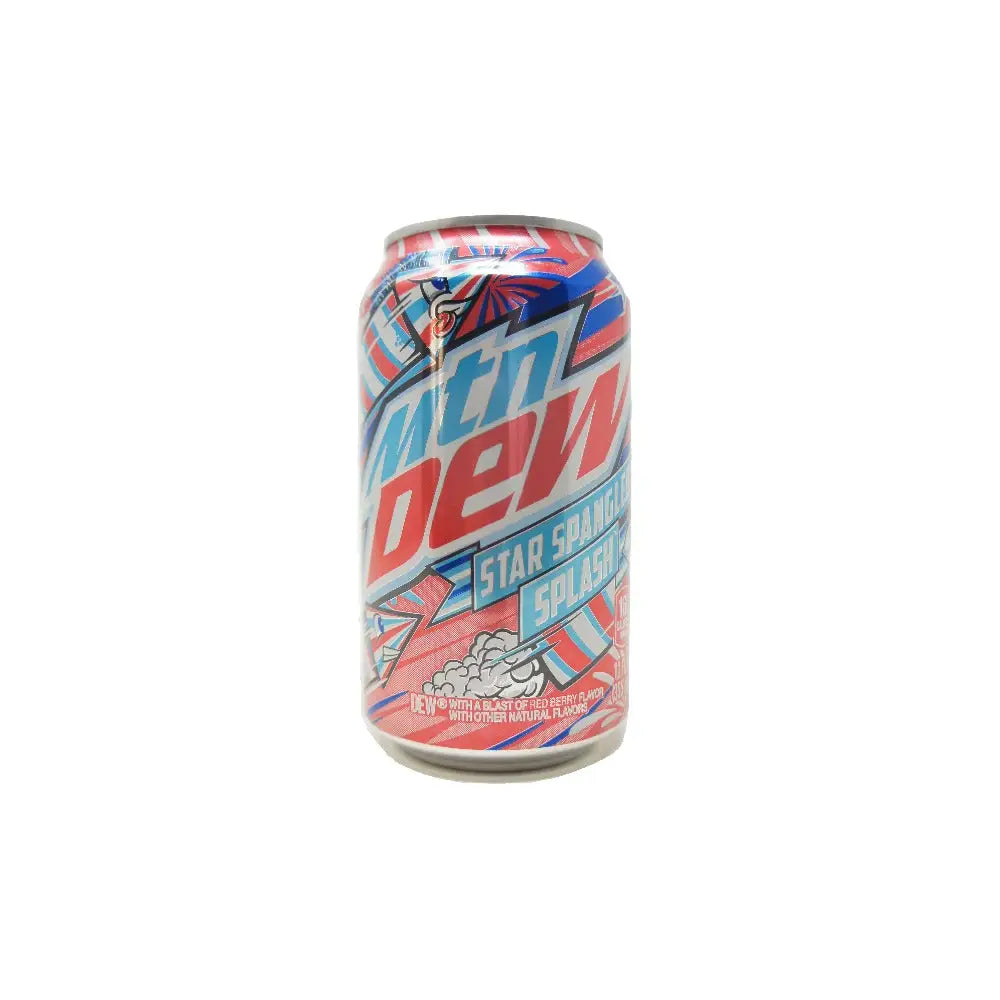 Mountain Dew Star Spangled Splash Red Berry Soda Pop 12 oz