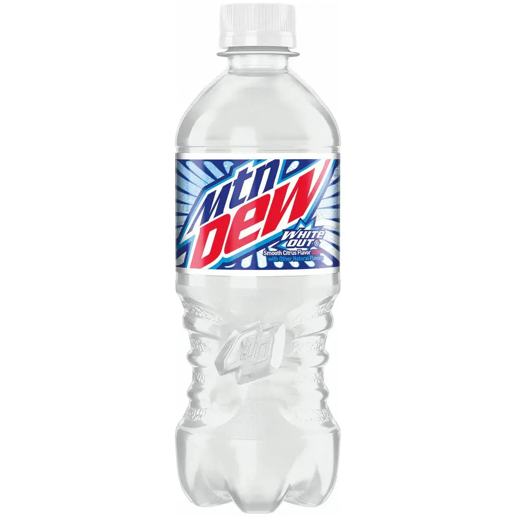 Mountain Dew White Out Soda 20oz 591ml Bottle 24 pack - soda