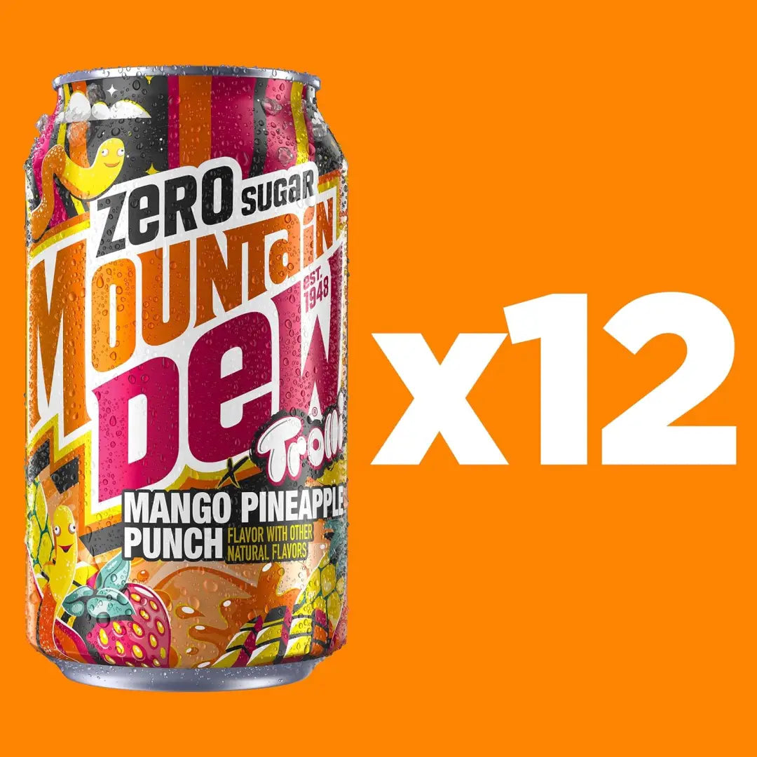 Mountain Dew Zero Sugar Trolli Mango Pineapple Punch 12
