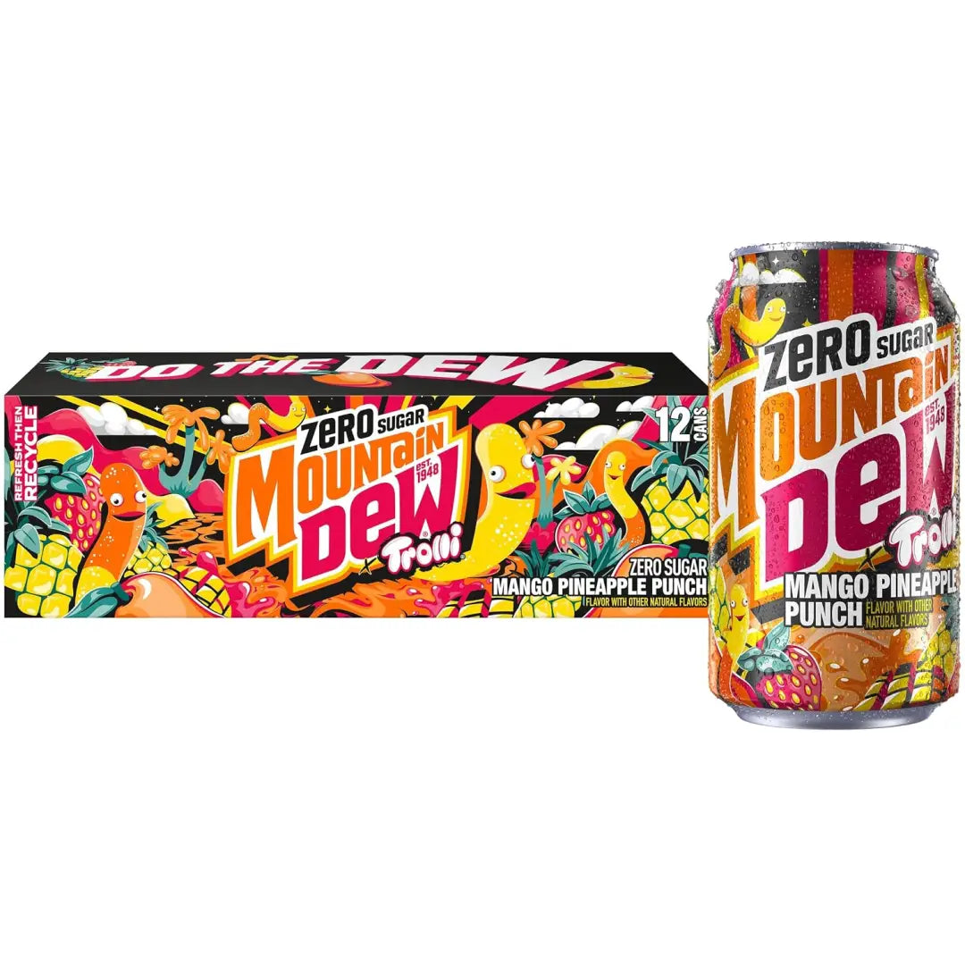 Mountain Dew Zero Sugar Trolli Mango Pineapple Punch 12
