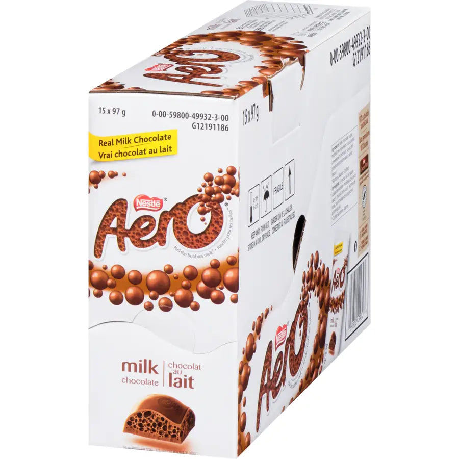 Nestlé Aero Milk Chocolate Bar Case of 15 - 15x97.0 g