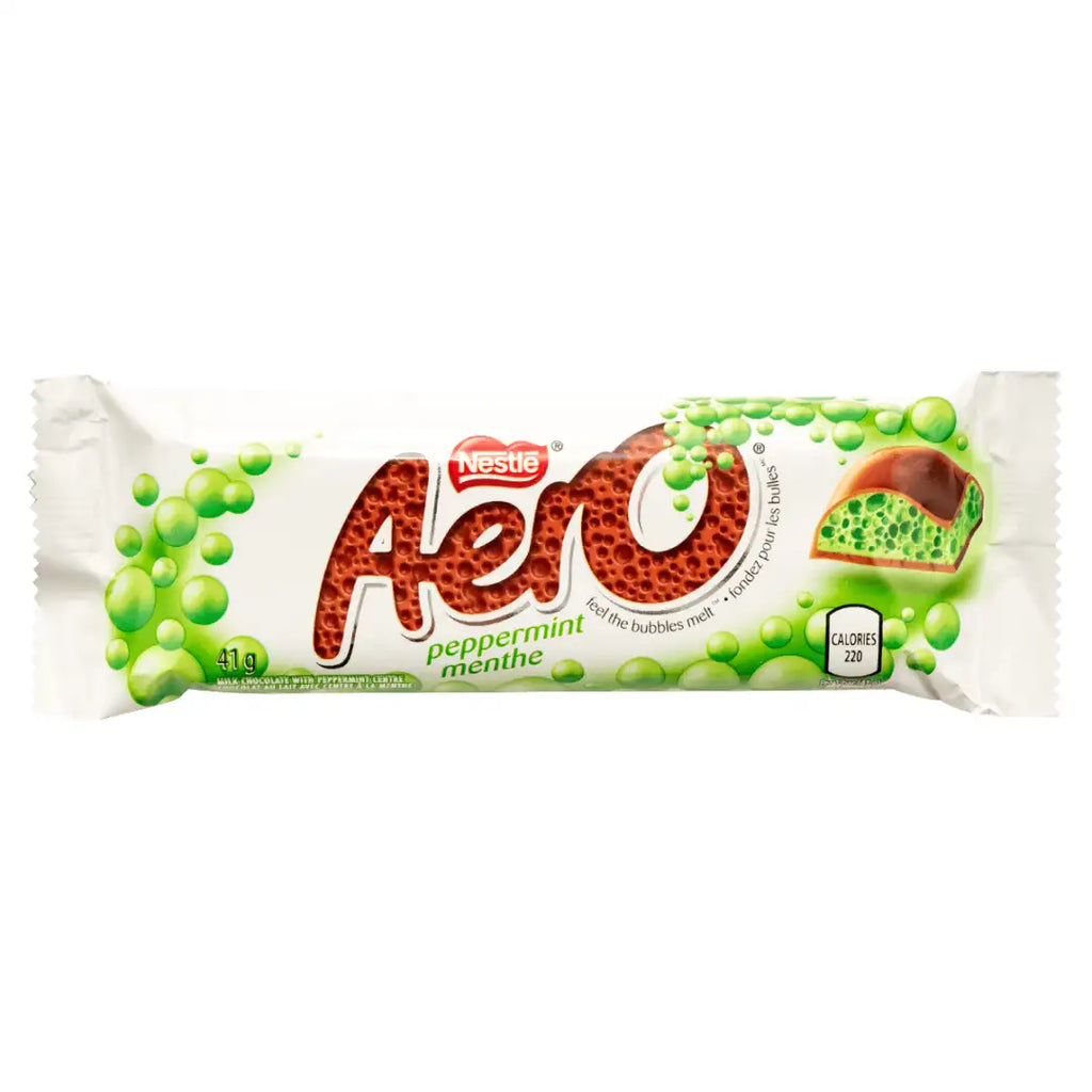Nestle Aero Peppermint Chocolate Bar 41g x 24ct - candy bar