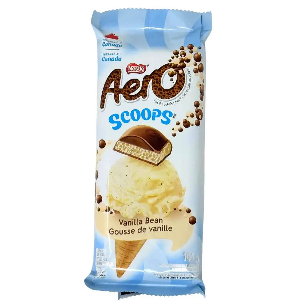 Nestle Aero Scoops Vanilla Bean Milk Chocolate Bar 105g Main image