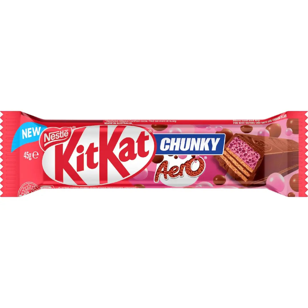 Nestle Australia Kit Kat Chunky Aero Strawberry Chocolate