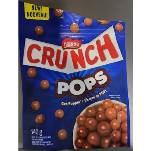NESTLÉ Crunch Pops Crispy Rice Centre Milk Chocolaty