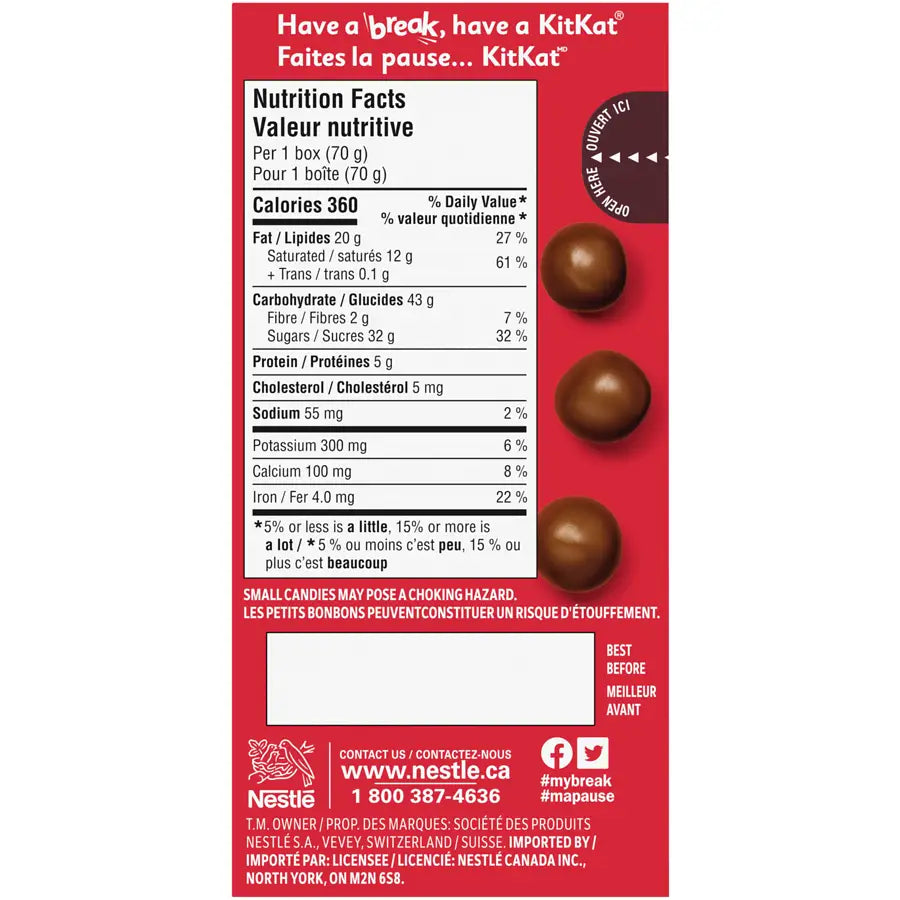 Nestlé KitKat Pops Milk Chocolaty Snacks Carton - 70 g