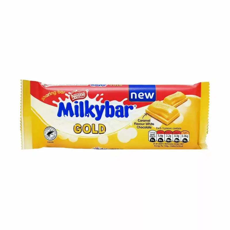 Nestle Milkybar Gold Block UK- 85g case 18ct - candy Bar