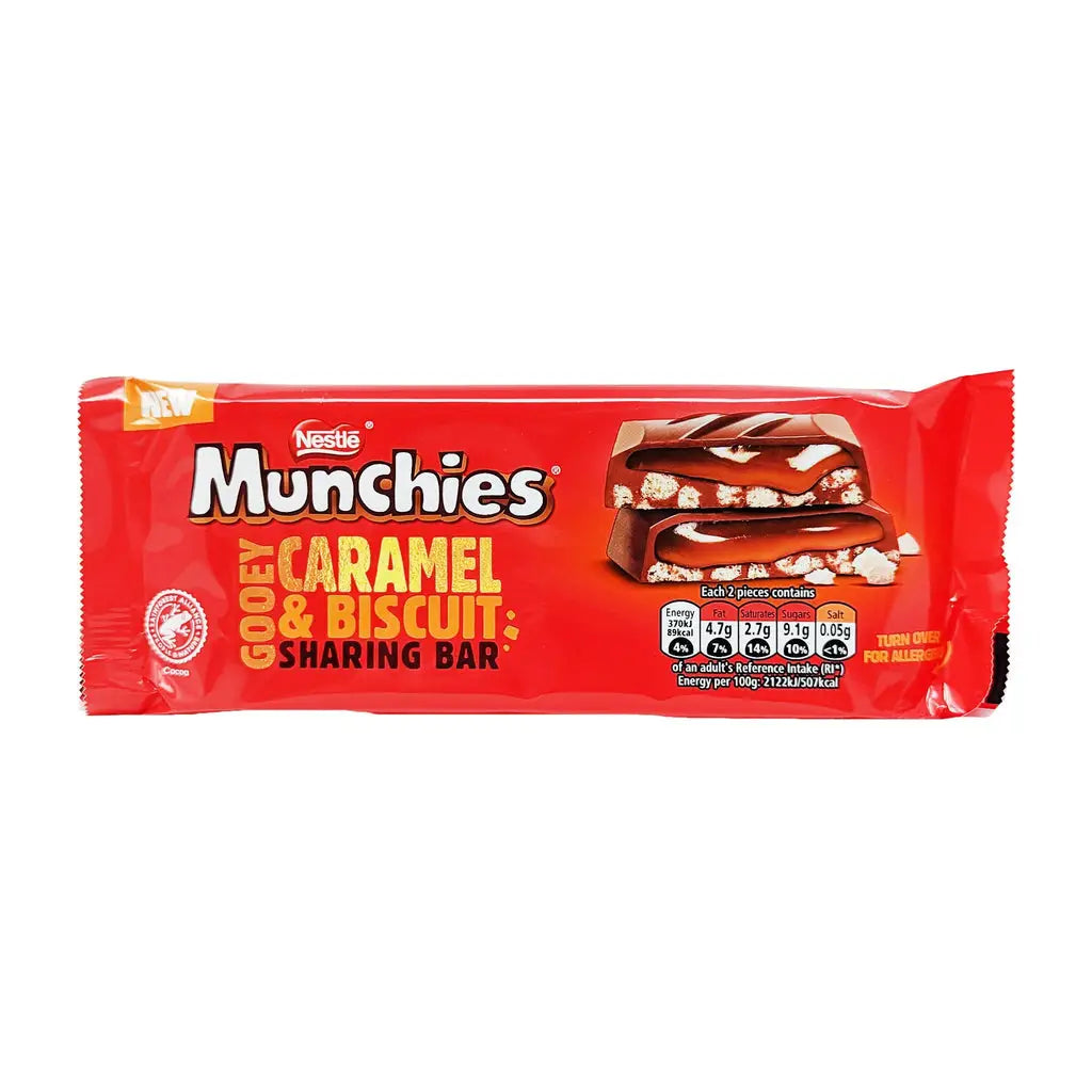 Nestle Munchies Gooey Caramel & Biscuit Sharing Bar UK 87g