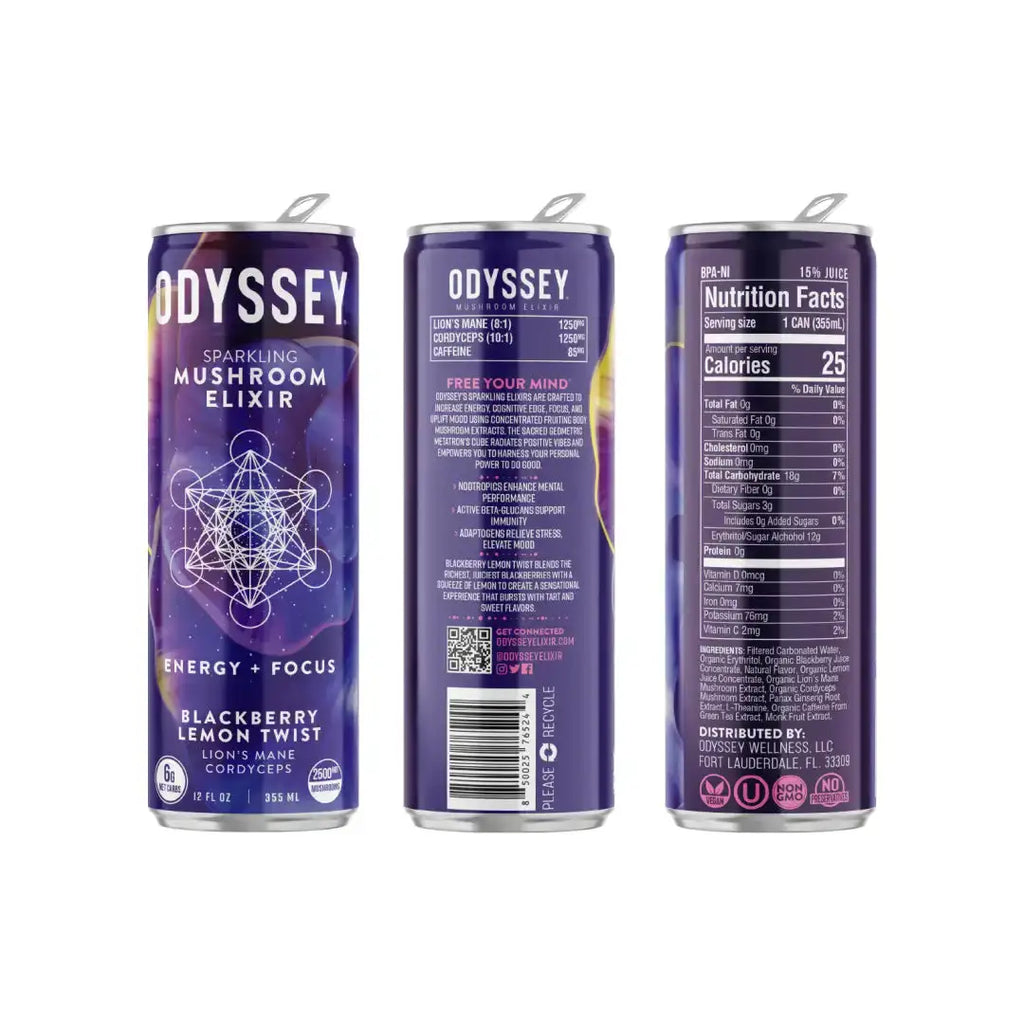 ODYSSEY ELIXIR Blackberry Lemon Twist- 12oz/12Pk
