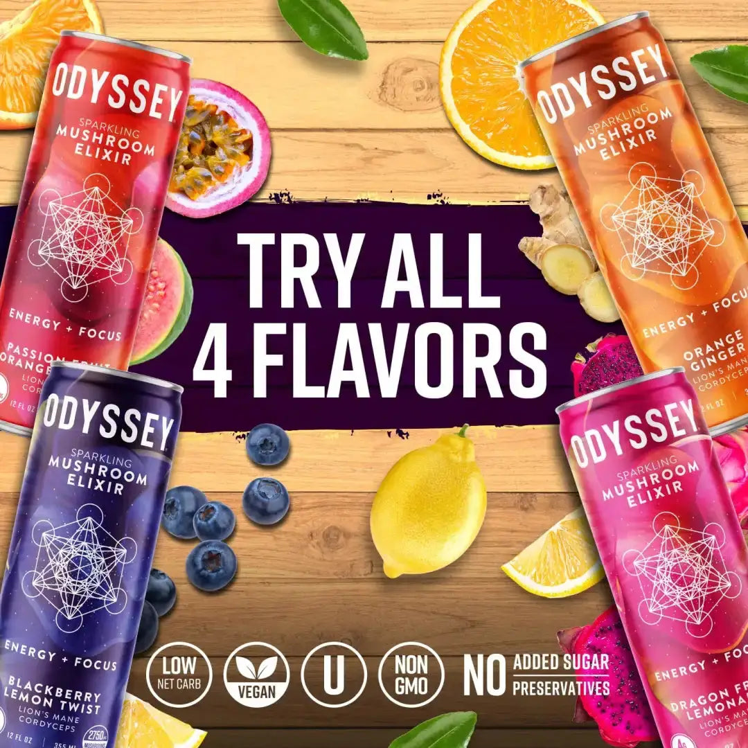 ODYSSEY ELIXIR Four flavour sample pack 12oz/12Pk