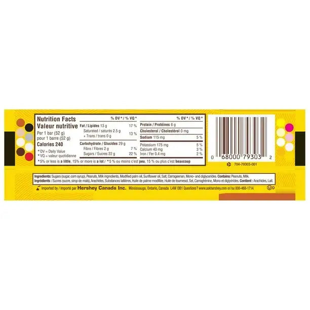 OH HENRY NUTTY OH HENRY NUTTY Candy Bar 52g case 24ct