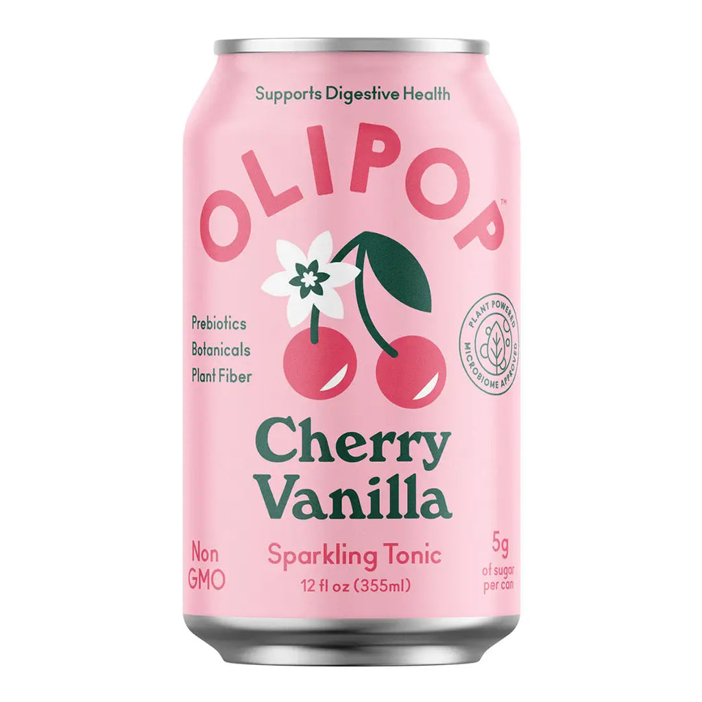 Olipop Cherry Vanilla Sparkling Tonic 355 ml 12 fl oz- Case