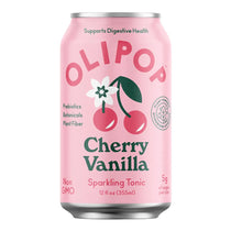 Olipop Cherry Vanilla Sparkling Tonic 355 ml 12 fl oz- Case