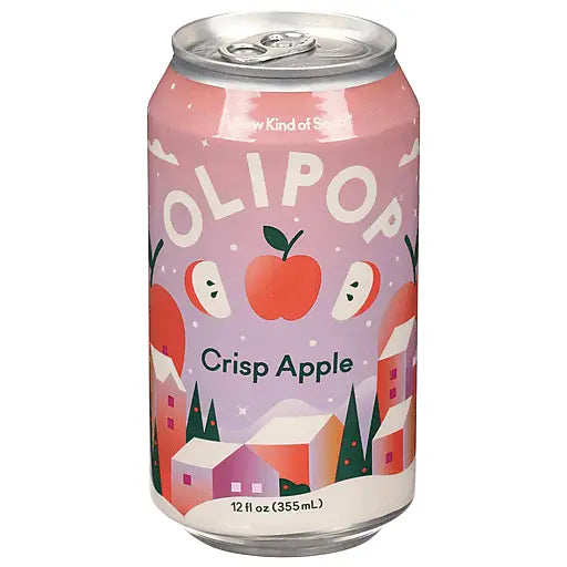 Olipop Crisp Apple 355 ml 12 fl oz- Case of 12 - Soda