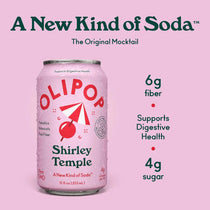 OLIPOP Low Sugar Prebiotic Sparkling Tonic Shirley Temple